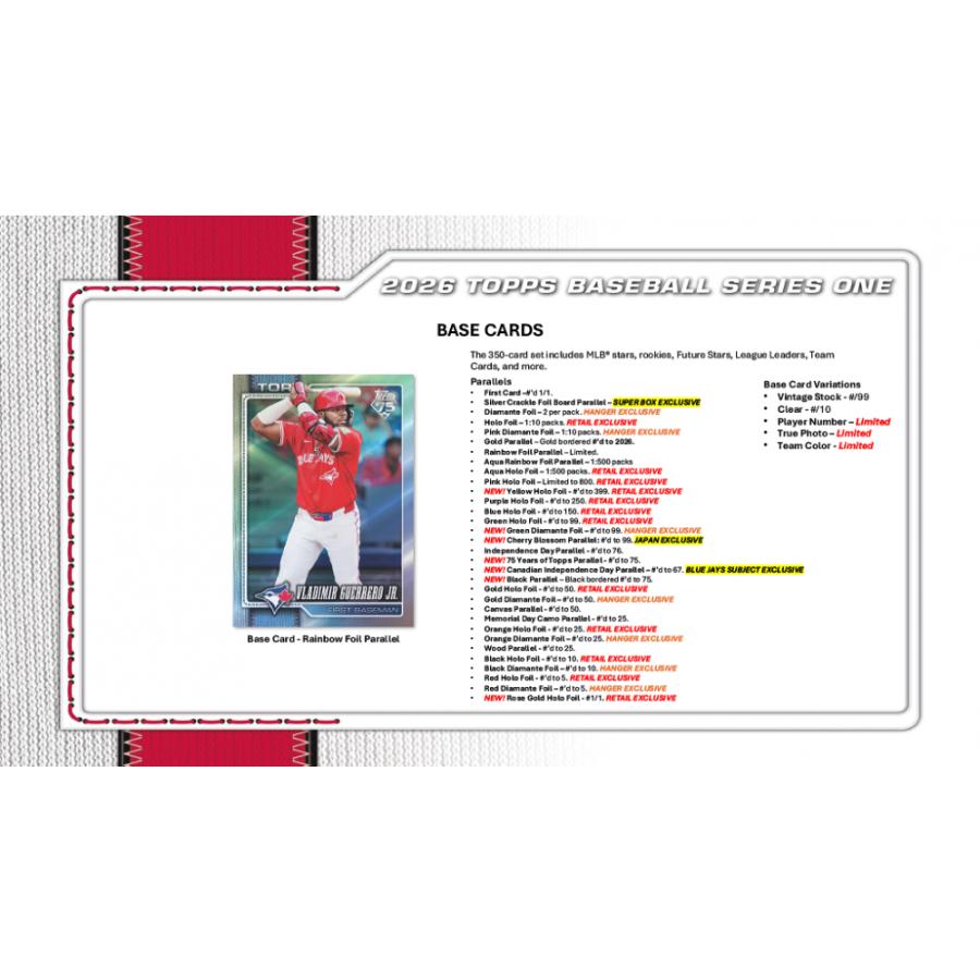 MLB 2026 TOPPS SERIES 1 VALUE BOX 【購入制限:おひとり様2ボックスまで】[1ボックス] |  | 01