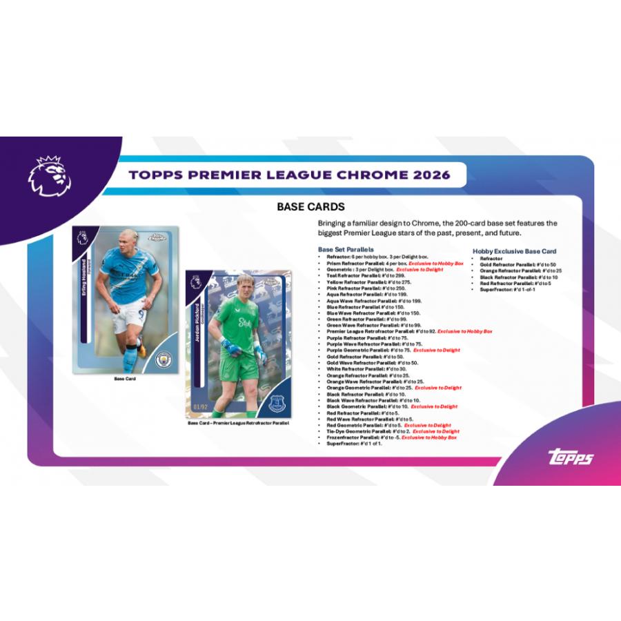 SOCCER 2026 TOPPS PREMIER LEAGUE CHROME HOBBY　【購入制限:おひとり様1ボックスまで】[1ボックス] |  | 01