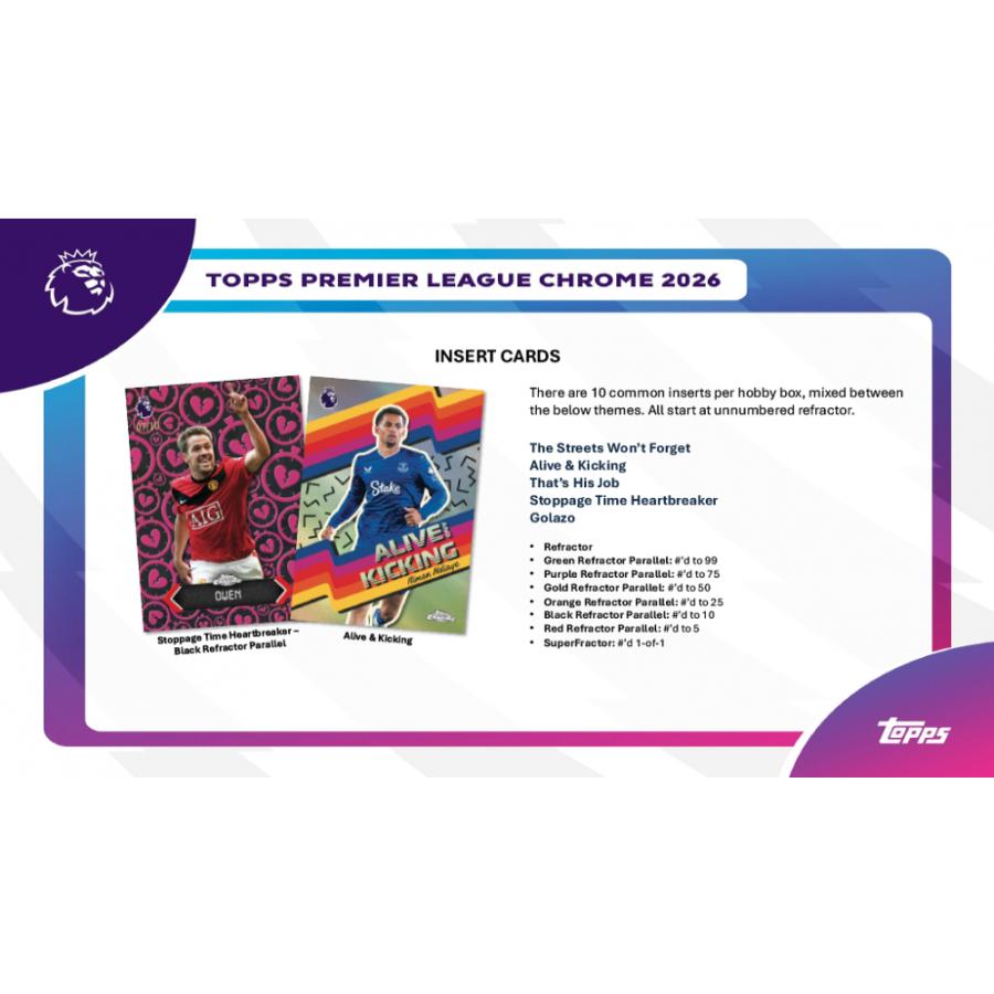 SOCCER 2026 TOPPS PREMIER LEAGUE CHROME HOBBY　【購入制限:おひとり様1ボックスまで】[1ボックス] |  | 02