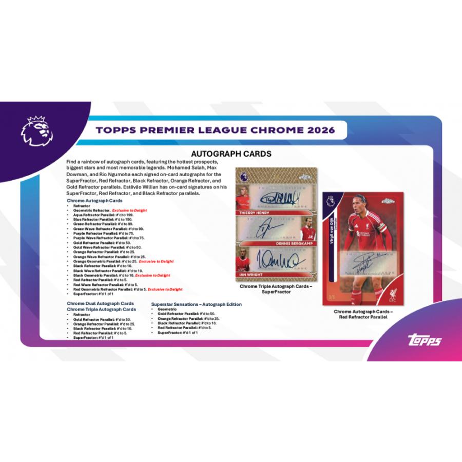SOCCER 2026 TOPPS PREMIER LEAGUE CHROME HOBBY　【購入制限:おひとり様1ボックスまで】[1ボックス] |  | 04