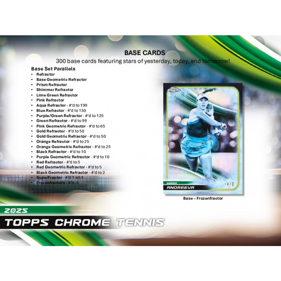 TENNIS 2025 TOPPS CHROME BREAKER DELIGHT | 2925 トップス クローム テニス ブレイカーデライト[1ボックス] |  | 01
