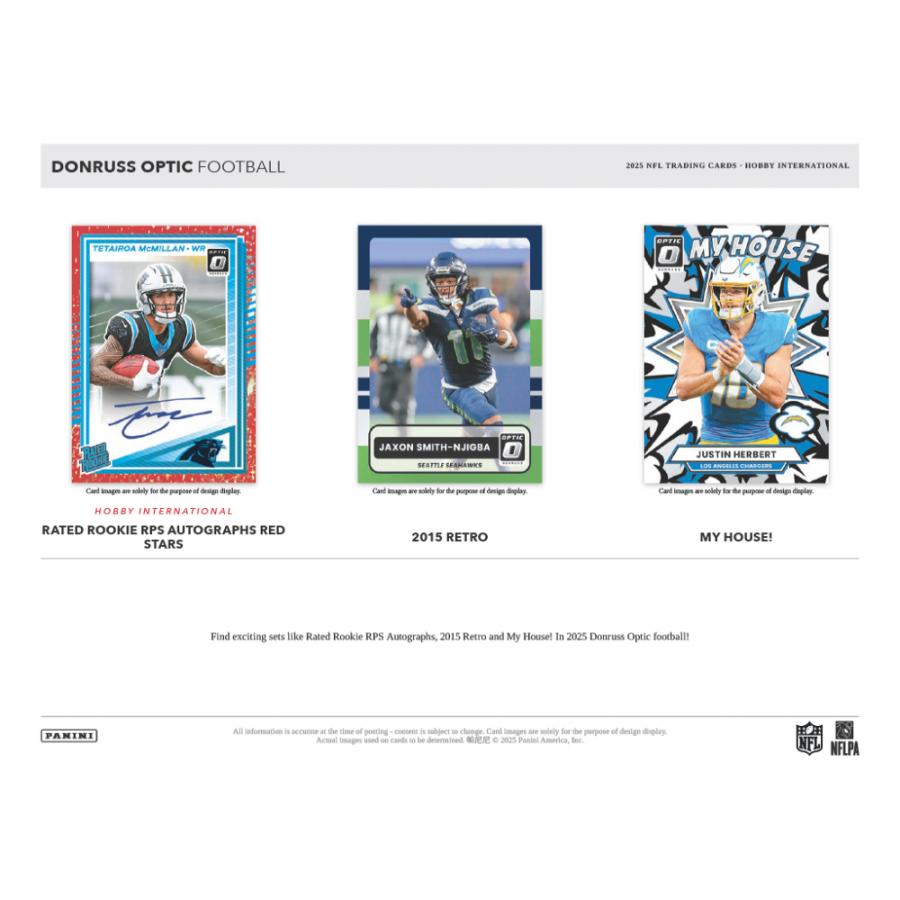 NFL 2025 PANINI DONRUSS OPTIC HOBBY INTERNATIONAL | 2025 パニーニ ドンラス オプティック フットボール ホビーインターナショナル[1ボックス] |  | 02