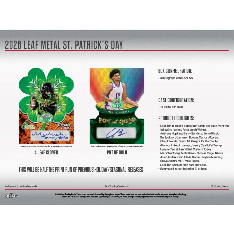 2026 LEAF METAL ST.PATRICK'S DAY HOBBY[1ボックス] |  | 03