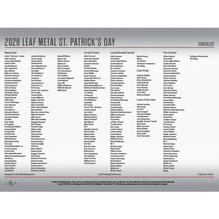 2026 LEAF METAL ST.PATRICK'S DAY HOBBY[1ボックス] |  | 04