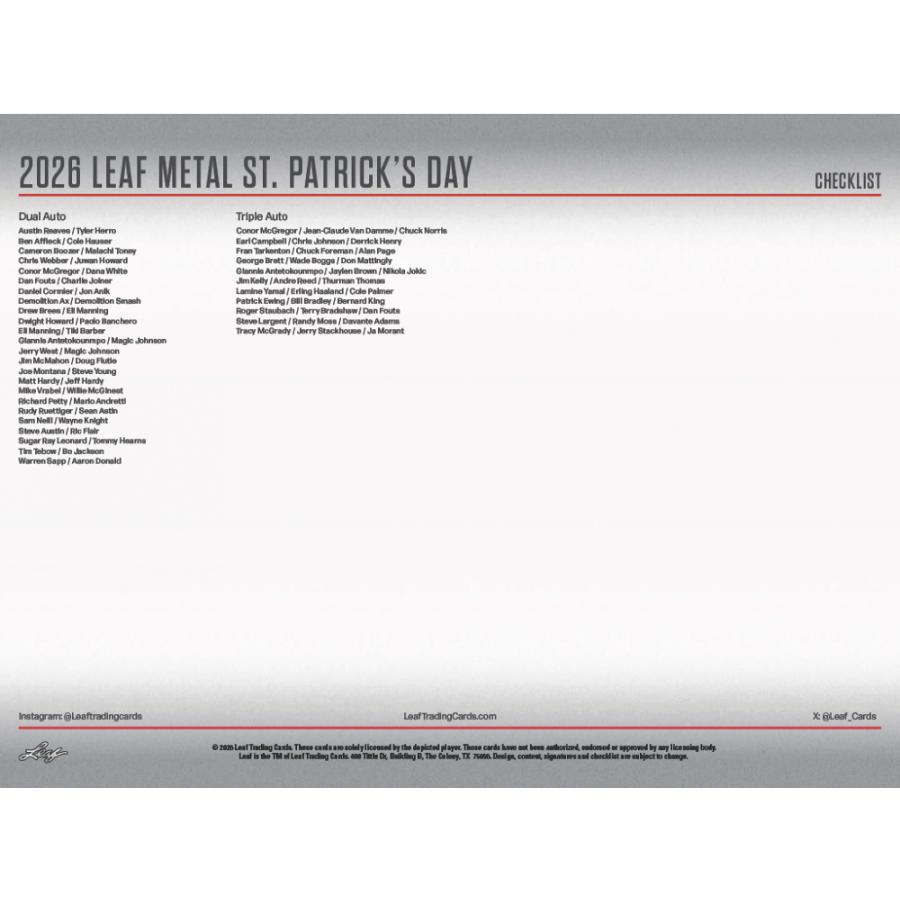 2026 LEAF METAL ST.PATRICK'S DAY HOBBY[1ボックス] |  | 05
