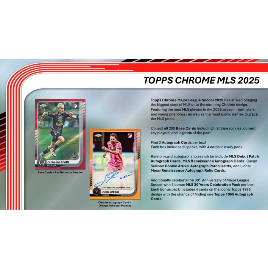 SOCCER 2025 TOPPS CHROME MLS HOBBY[1ボックス] | 