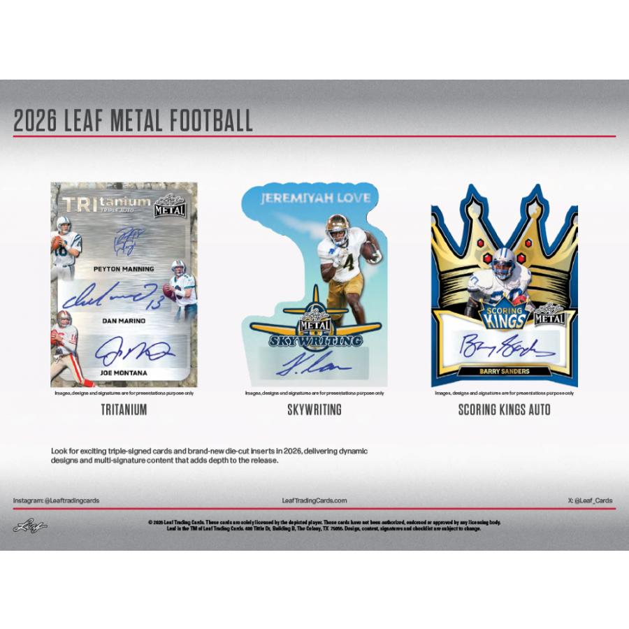 2026 LEAF METAL FOOTBALL HOBBY | 2026 リーフ メタル フットボール ホビー[1ボックス] |  | 04