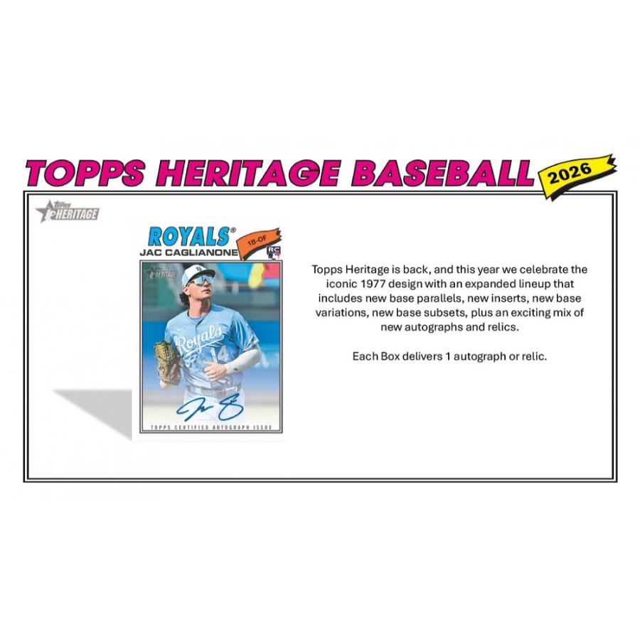 MLB 2026 TOPPS HERITAGE HOBBY[1ボックス] |  | 01
