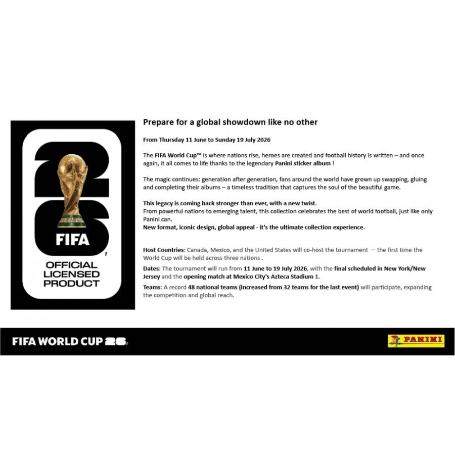 SOCCER 2026 PANINI ITALY FIFA WORLD CUP STICKER COLLECTION | サッカー2026 パニーニ FIFA ワールドカップ ステッカーコレクション[1ボックス] |  | 02