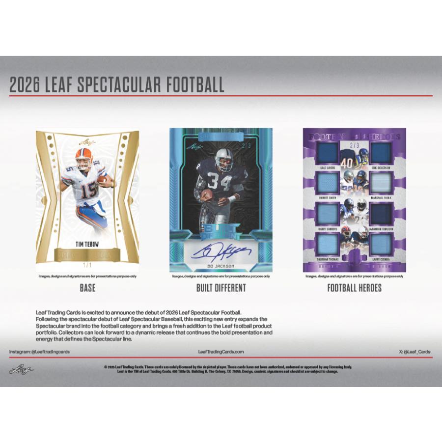 2026 LEAF SPECTACULAR FOOTBALL HOBBY | 2026 リーフ スペクタキュラー ホビー フットボール[1ボックス] |  | 01