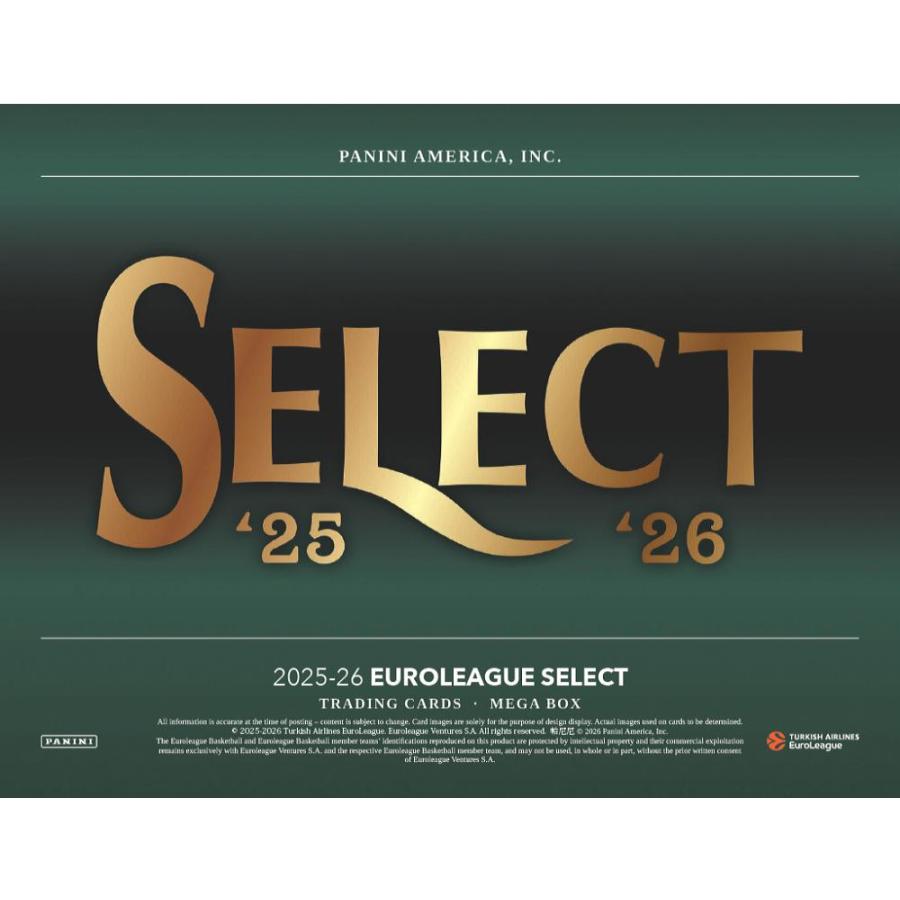 2025-26 PANINI SELECT EUROLEAGUE BASKETBALL MEGA BOX | 2025-26 パニーニ セレクト ユーロリーグ バスケットボール メガボックス[1ボックス] |  | 01