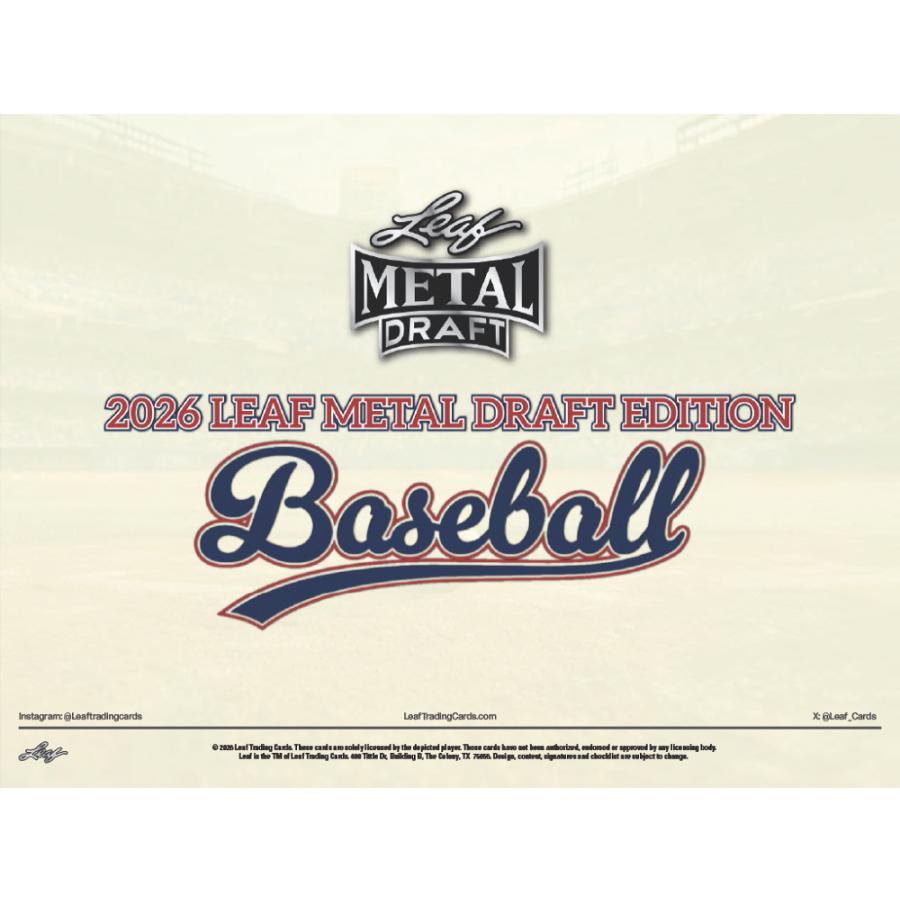 2026 LEAF METAL DRAFT EDITION BASEBALL HOBBY | 2026 リーフ メタル ドラフト・エディション ベースボール ホビー[1ボックス] | 