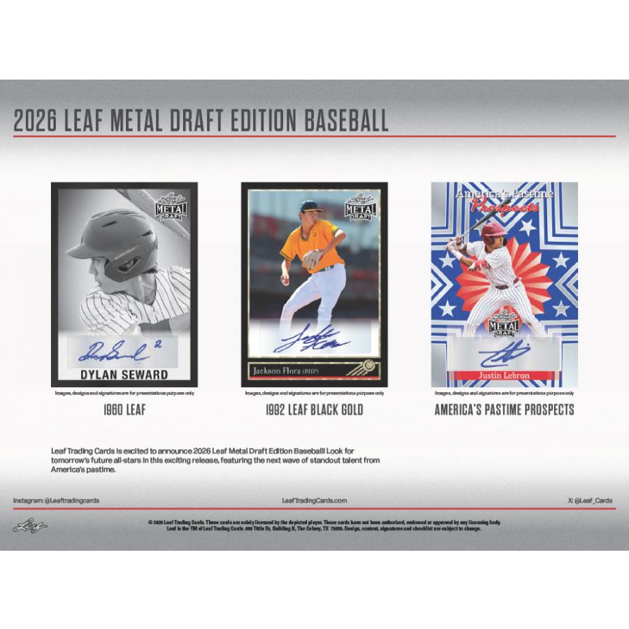 2026 LEAF METAL DRAFT EDITION BASEBALL HOBBY | 2026 リーフ メタル ドラフト・エディション ベースボール ホビー[1ボックス] |  | 01