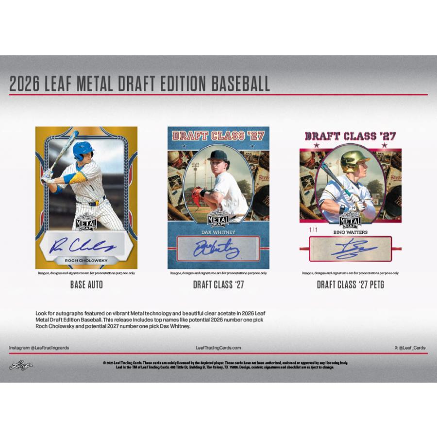 2026 LEAF METAL DRAFT EDITION BASEBALL HOBBY | 2026 リーフ メタル ドラフト・エディション ベースボール ホビー[1ボックス] |  | 02
