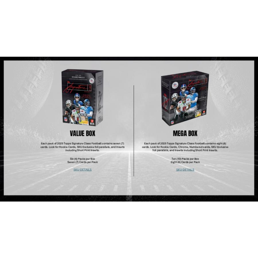 NFL 2025 TOPPS SIGNATURE CLASS VALUE BOX | 2025 トップス シグネチャークラス フットボール バリュー[1ボックス] |  | 03
