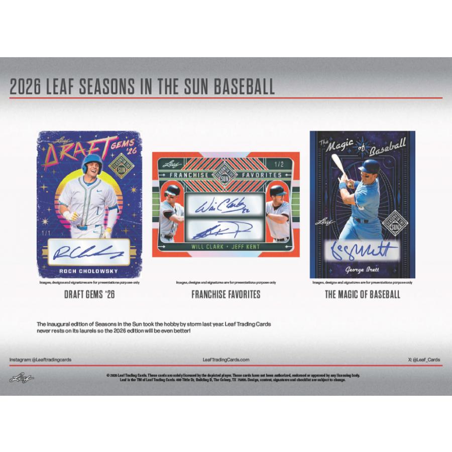 2026 LEAF SEASONS IN THE SUN BASEBALL HOBBY | 2026 リーフ シーズンズ・イン・ザ・サン ベースボール ホビー[1ボックス] |  | 01