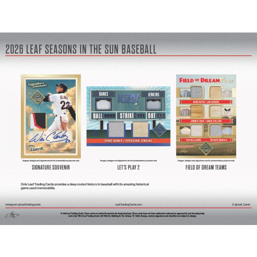 2026 LEAF SEASONS IN THE SUN BASEBALL HOBBY | 2026 リーフ シーズンズ・イン・ザ・サン ベースボール ホビー[1ボックス] |  | 02
