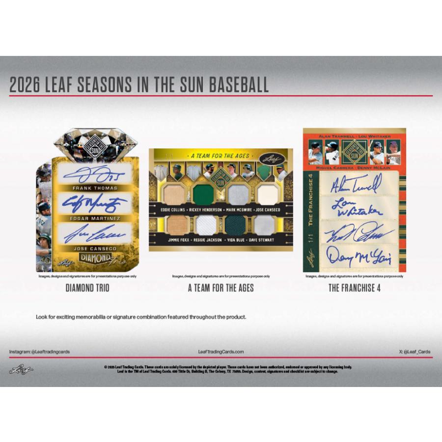 2026 LEAF SEASONS IN THE SUN BASEBALL HOBBY | 2026 リーフ シーズンズ・イン・ザ・サン ベースボール ホビー[1ボックス] |  | 03