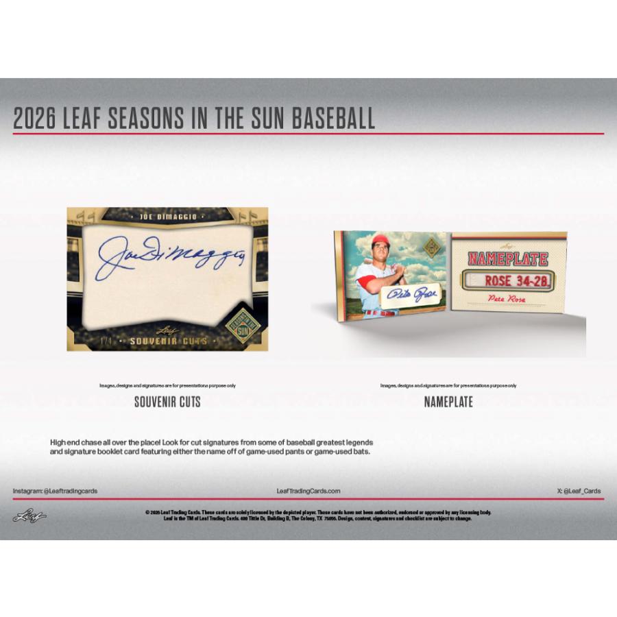 2026 LEAF SEASONS IN THE SUN BASEBALL HOBBY | 2026 リーフ シーズンズ・イン・ザ・サン ベースボール ホビー[1ボックス] |  | 04