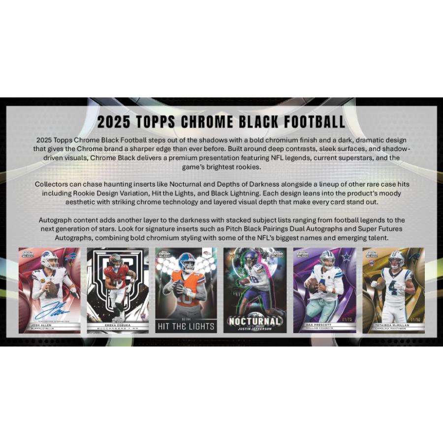 NFL 2025 TOPPS CHROME BLACK HOBBY | 2025 トップス クローム ブラック フットボール ホビー[1ボックス] |  | 02