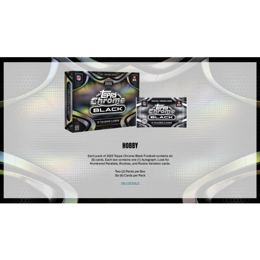 NFL 2025 TOPPS CHROME BLACK HOBBY | 2025 トップス クローム ブラック フットボール ホビー[1ボックス] |  | 03