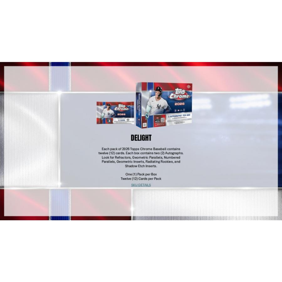 MLB 2026 TOPPS CHROME BREAKER DELIGHT[1ボックス] |  | 03