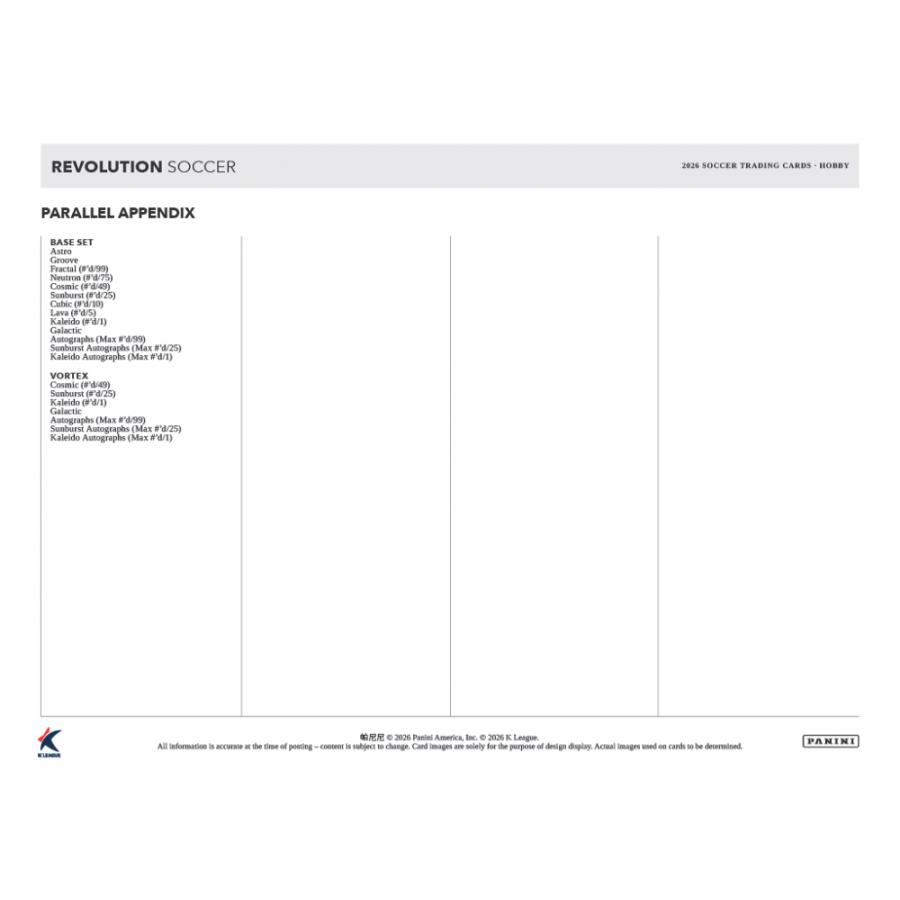 SOCCER 2026 PANINI REVOLUTION K LEAGUE HOBBY[1ボックス] |  | 05
