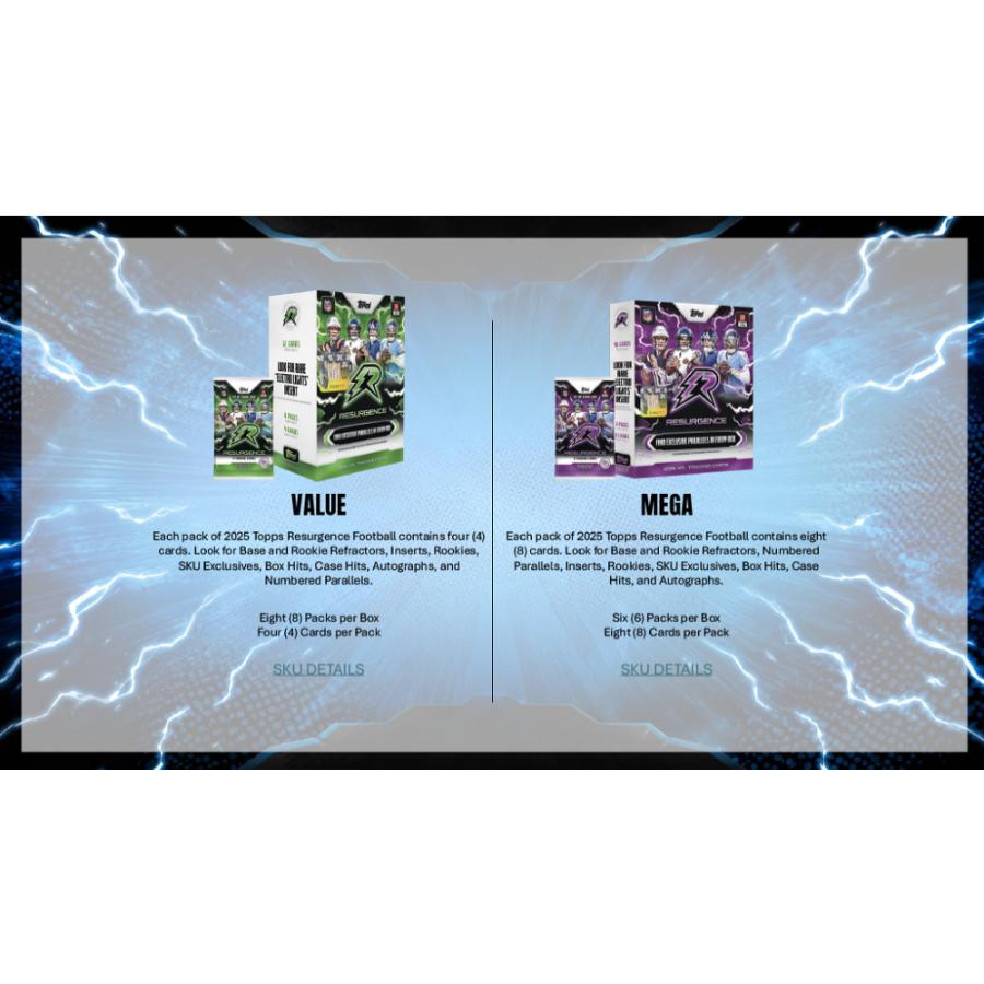 NFL 2025 TOPPS RESURGENCE MEGA BOX | 2025 トップス リサージェンス フットボール メガボックス[1ボックス] |  | 03
