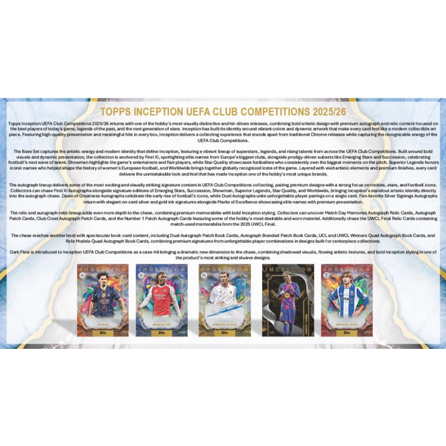 SOCCER 2025-26 TOPPS INCEPTION UCC HOBBY[1ボックス] |  | 02
