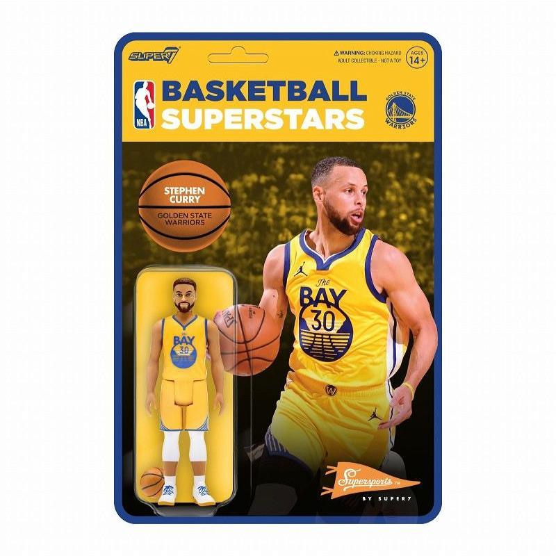 【返品・交換不可】NBA SUPER7 リアクションシリーズ WAVE3 ステフィン・カリー(ウォリアーズ) イエローユニフォーム Ver.[1個] |  | 01