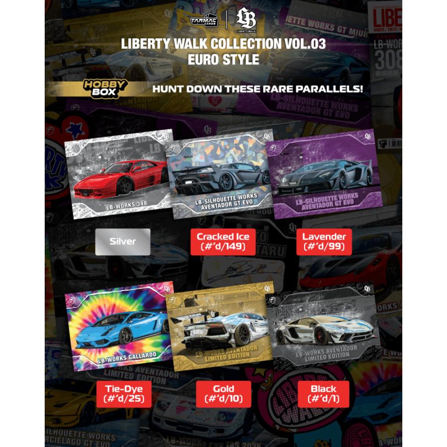 リバティーウォーク トレーディングカードvol3 3パック ◇予約◇TARMAC CARDS LIBERTY WALK COLLECTION VOL.03 EURO STYLE