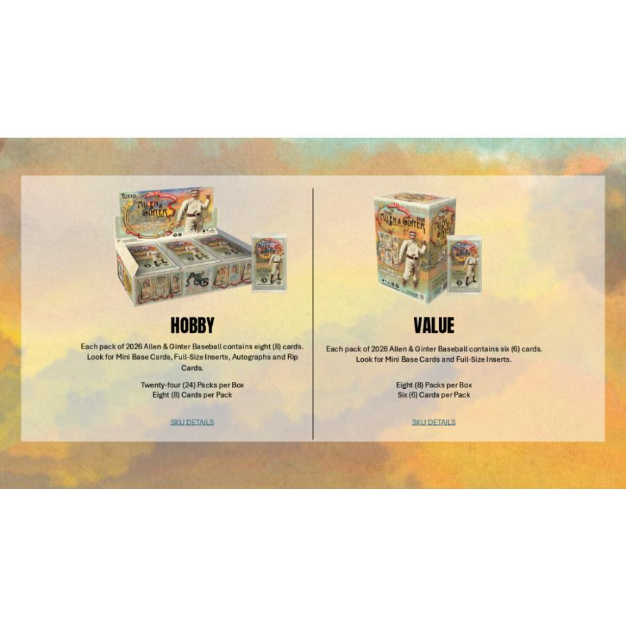 MLB 2026 TOPPS ALLEN & GINTER VALUE BOX | 2026 トップス アレン&ギンタ― ベースボース バリューボックス[1ボックス] |  | 03