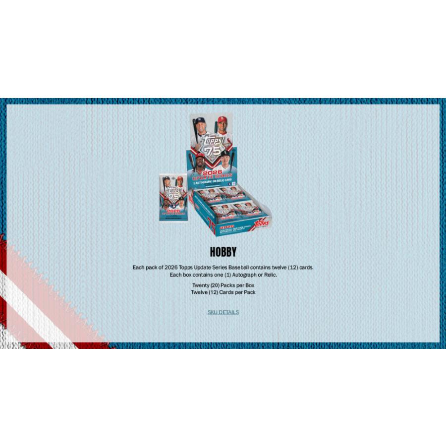 MLB 2026 TOPPS UPDATE SERIES HOBBY[1ボックス] |  | 03