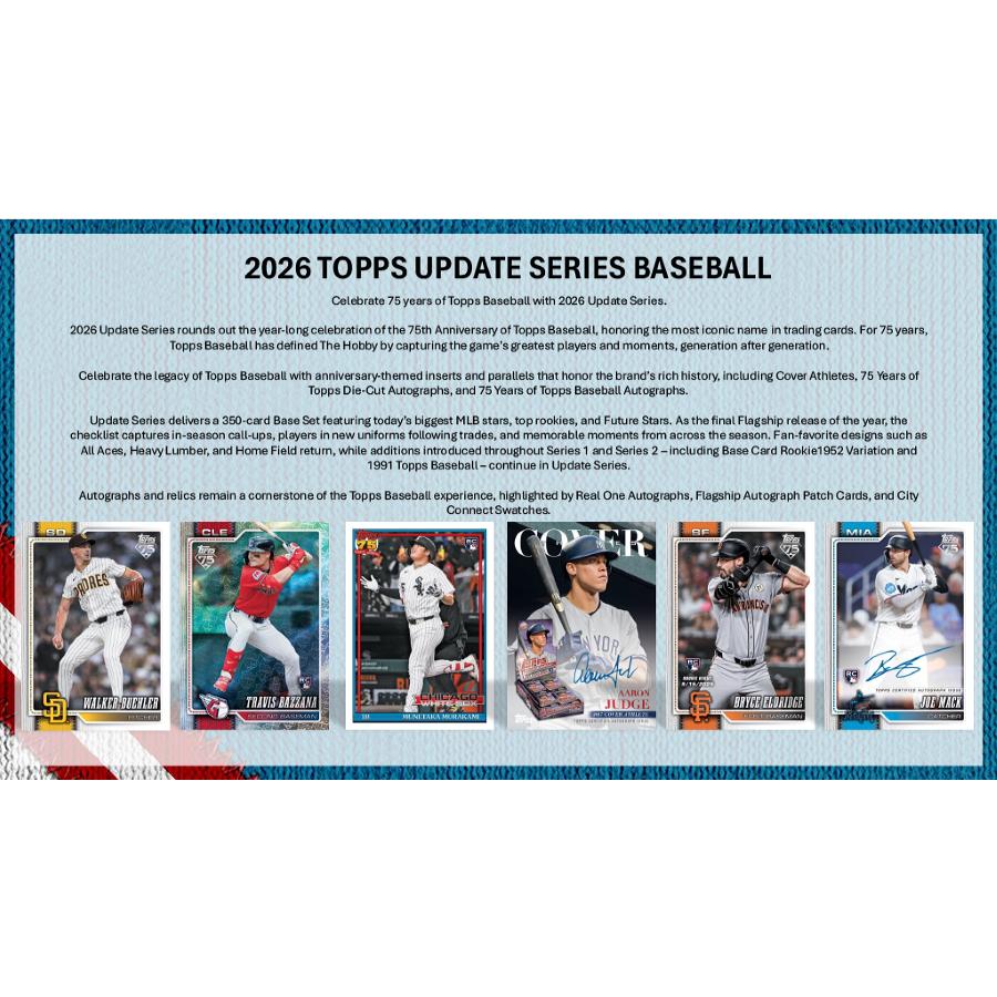 MLB 2026 TOPPS UPDATE SERIES JUMBO[1ボックス] |  | 02
