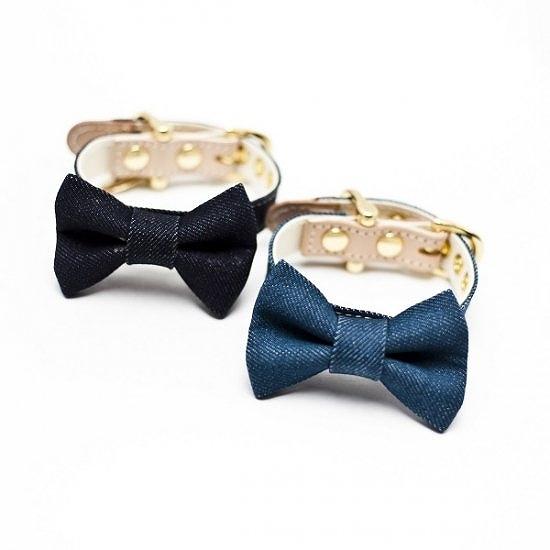 首輪 犬 おしゃれ かわいい 小型犬 中型犬 デニムリボン 日本製 ミントタン minttan |  | 01