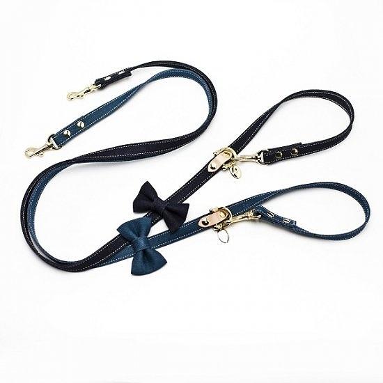 リード 犬 おしゃれ かわいい 小型犬 中型犬 デニムリボン 日本製 ミントタン minttan | 