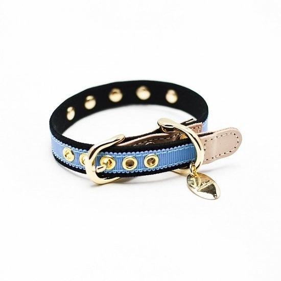 カラー＆リードセット 犬 おしゃれ かわいい 小型犬 中型犬 カラー リード グログランスタッズ 日本製 ミントタン minttan |  | 07