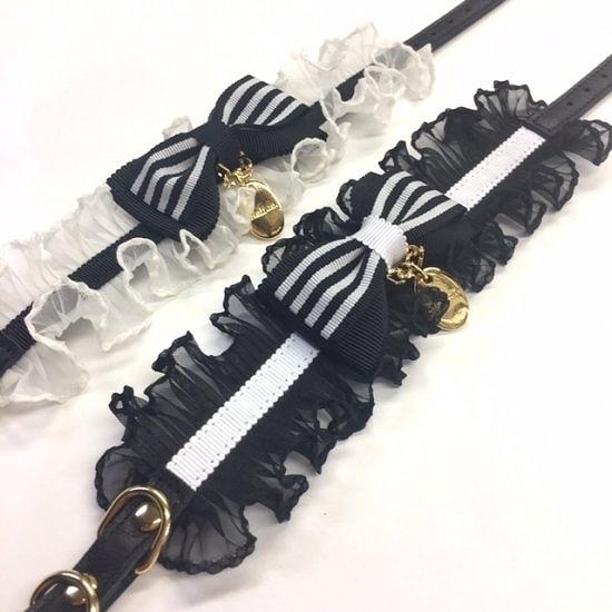 首輪 犬 おしゃれ かわいい 小型犬 中型犬 ボーダータックフリルリボン 日本製 ミントタン minttan |  | 02