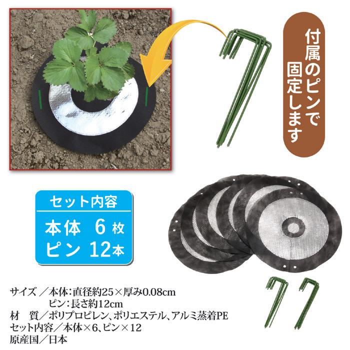 家庭菜園 虫よけ しきわらいらず 6枚組ピン付 虫除け 無農薬 野菜 苗