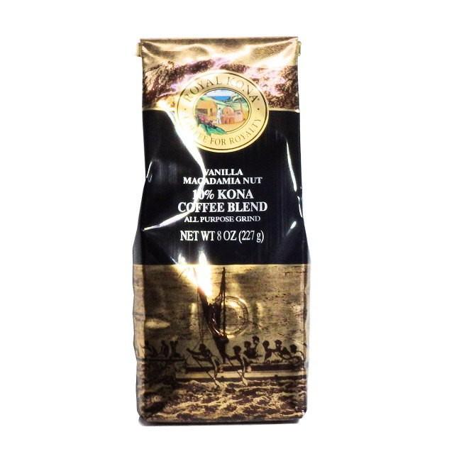 バニラマカダミアナッツ（挽き済みの粉）　ロイヤルコナ（８ｏｚ　２２７ｇ）　ハワイコナコーヒー　フレーバーコーヒー｜mipori｜01