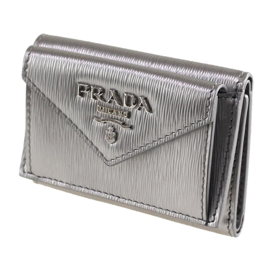 プラダ Prada 折りたたみ財布 レディース 三つ折り財布 ミニ財布 1mh021 2b6p F0135 シルバー系 財布 小物 1mh0212b6pcromo ミッピーナ 通販 Yahoo ショッピング
