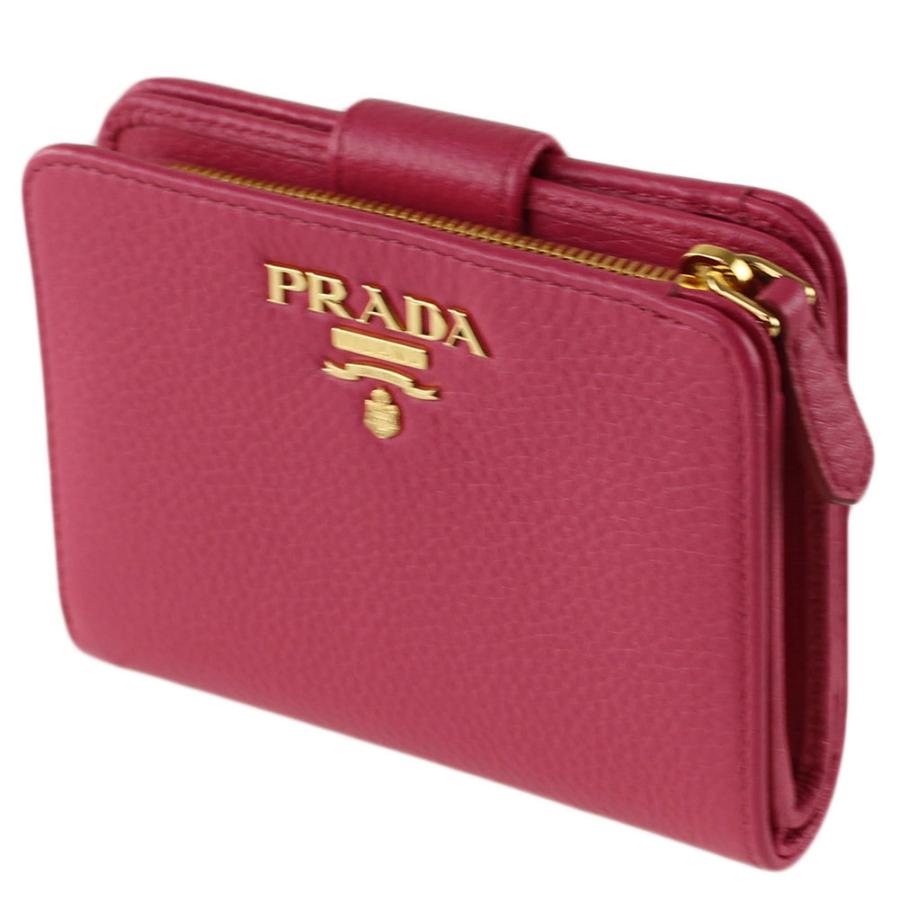プラダ 財布 二つ折り PRADA 1ML018 2E3A F0505 ピンク系 財布・小物 レディース :1ml0182e3apeonia