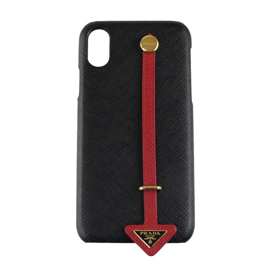 プラダ iPhoneケース iPhoneX iPhoneXS PRADA 1ZH058 2B9B F0D9A ブラック系×レッド系 スマホケース  レディース :1zh0582b9bnerofuoco:ミッピーナ - 通販 - Yahoo!ショッピング