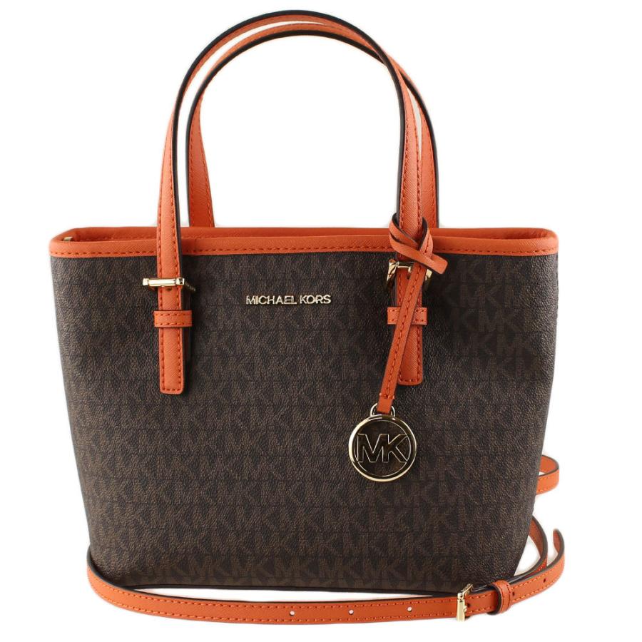 マイケルコース トートバッグ ショルダーバッグ 2way モノグラム Michael Kors 35t9gtvt0b オレンジ系 ブラウン系 バイカラー レディース 35t9gtvt0btangerine ミッピーナ 通販 Yahoo ショッピング