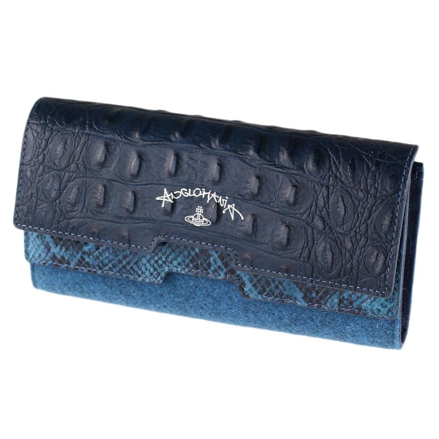 ヴィヴィアン ウエストウッド 長財布 Vivienne Westwood ブルー系 異素材ミックス 財布 小物 レディース blue ミッピーナ 通販 Yahoo ショッピング