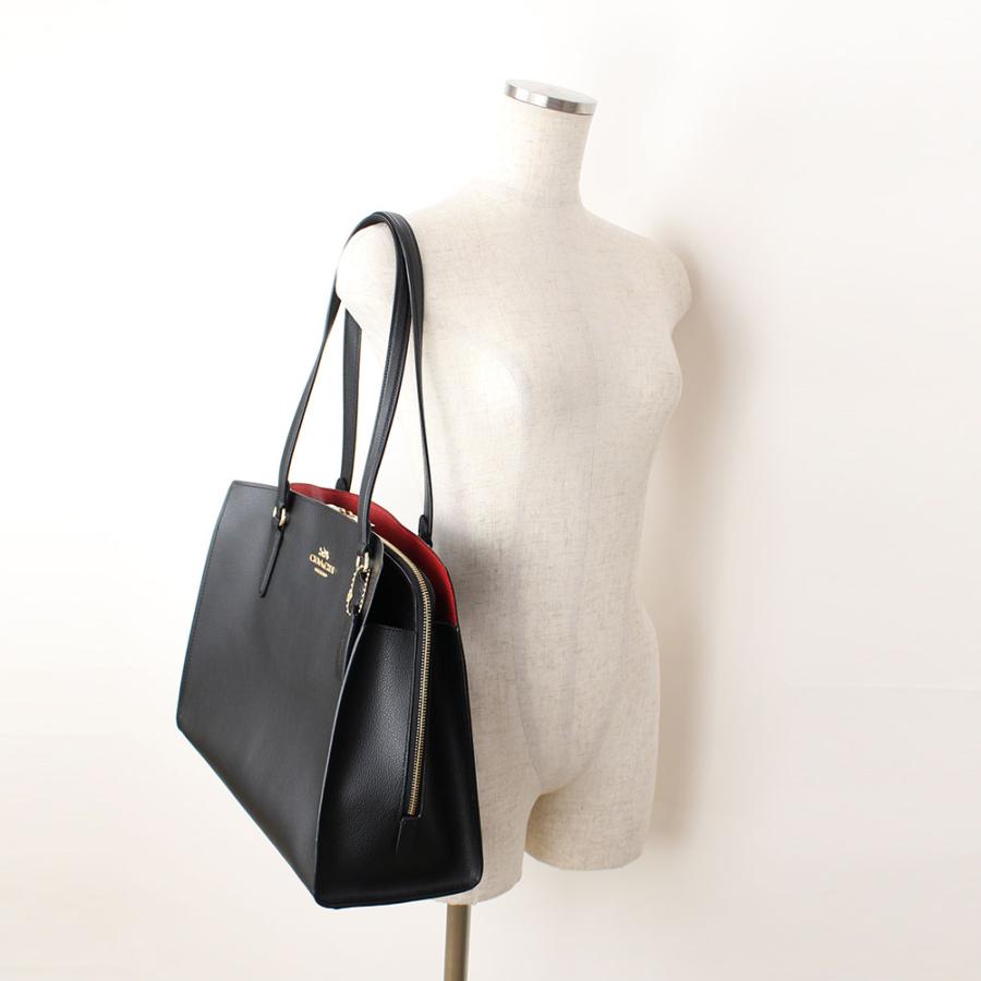 コーチ トートバッグ COACH c4077 imf2l ブラック×レッド系 バッグ