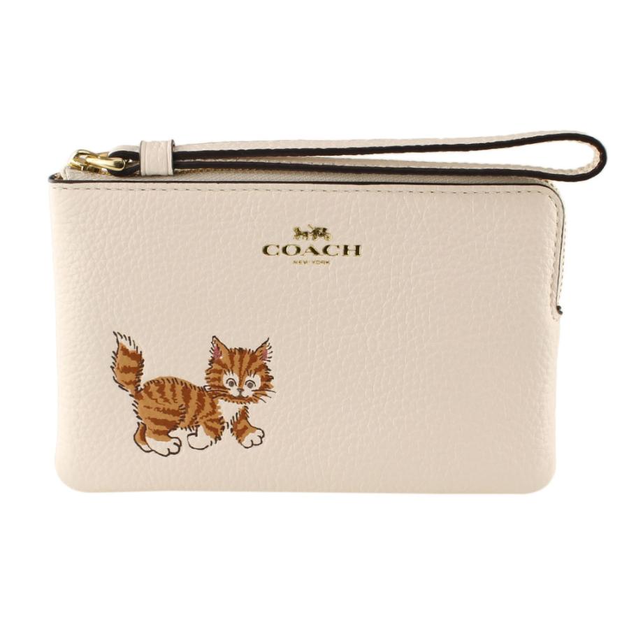 コーチ ポーチ COACH CC474 IMCAH ホワイト系マルチ アニマル柄 財布