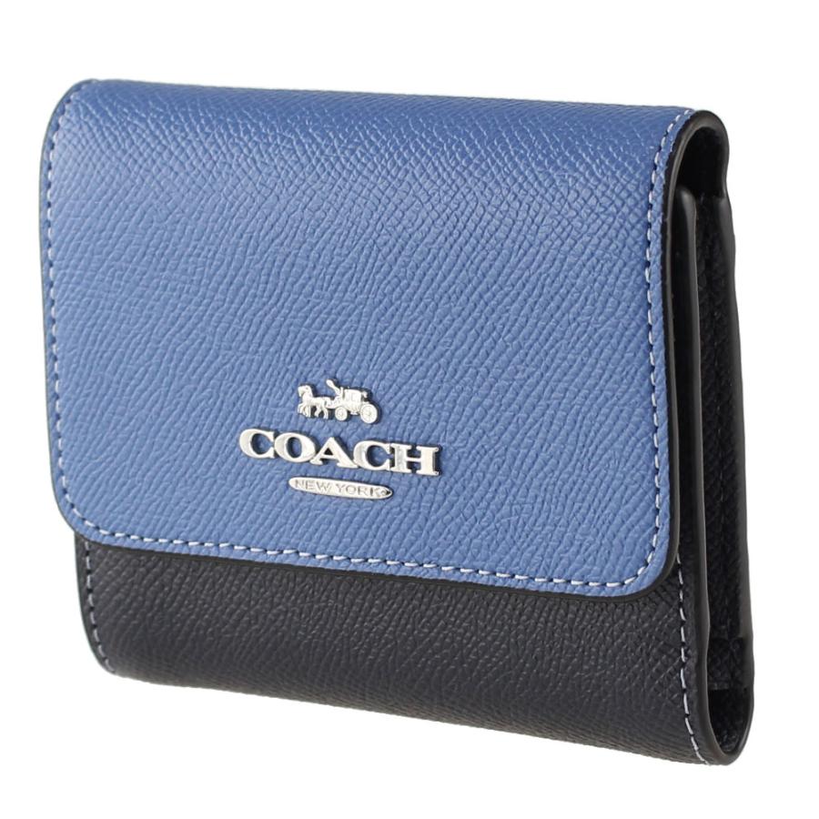 再再販再再販COACH コーチ 長財布 バイカラー ブラック × ブルー 長