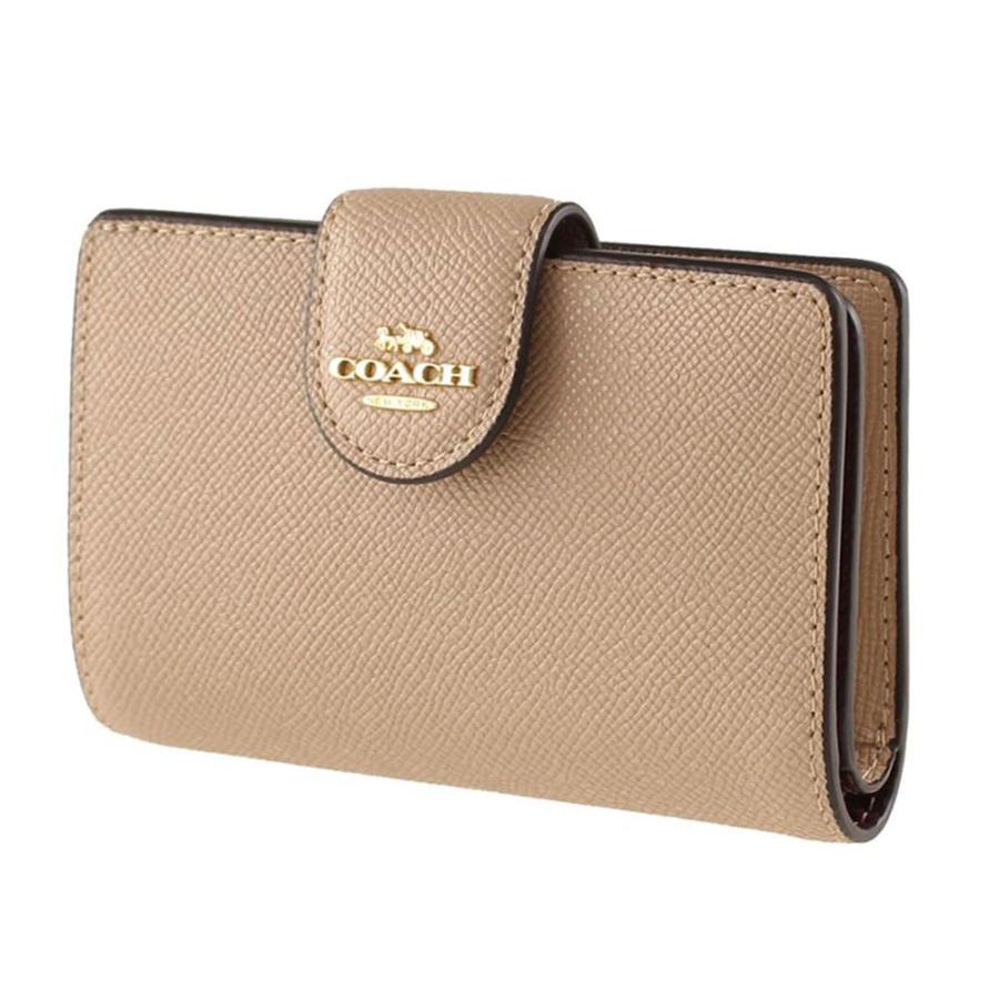 コーチ 財布 二つ折り COACH 6390 ベージュ系 バイカラー 財布・小物