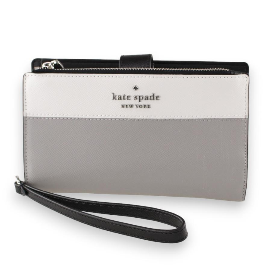 ケイトスペード 長財布 二つ折り KATE SPADE k6121 020 グレー系マルチ バイカラー 財布・小物 レディース :k6121nimbusgre:ミッピーナ 通販 ケイトスペード Kate Spade パス入れ付き二つ折り長財布